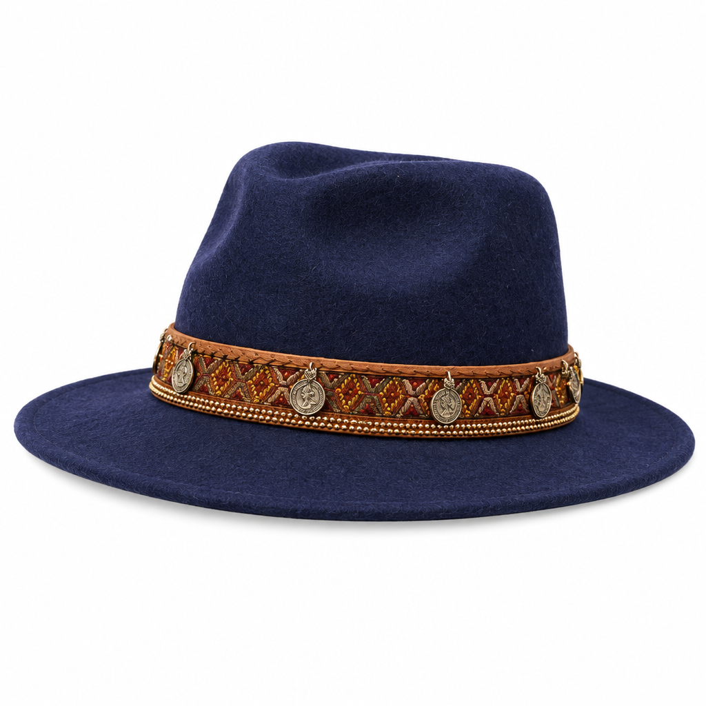 Navy fedora