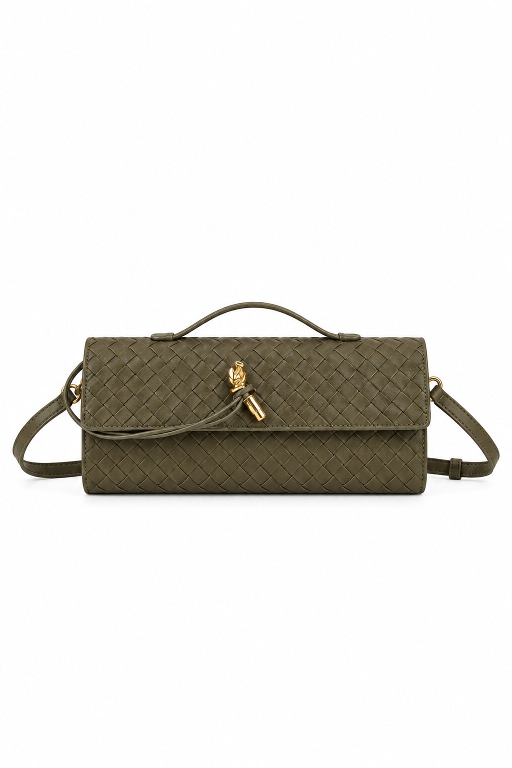 Crossbody bag on white background