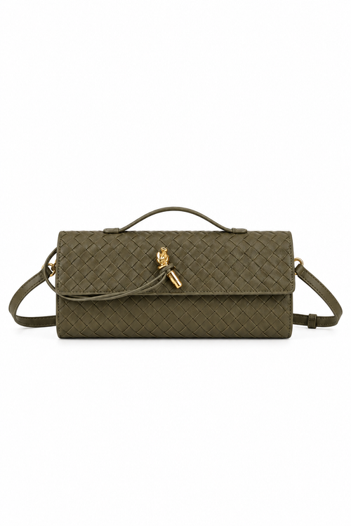 Crossbody bag on white background